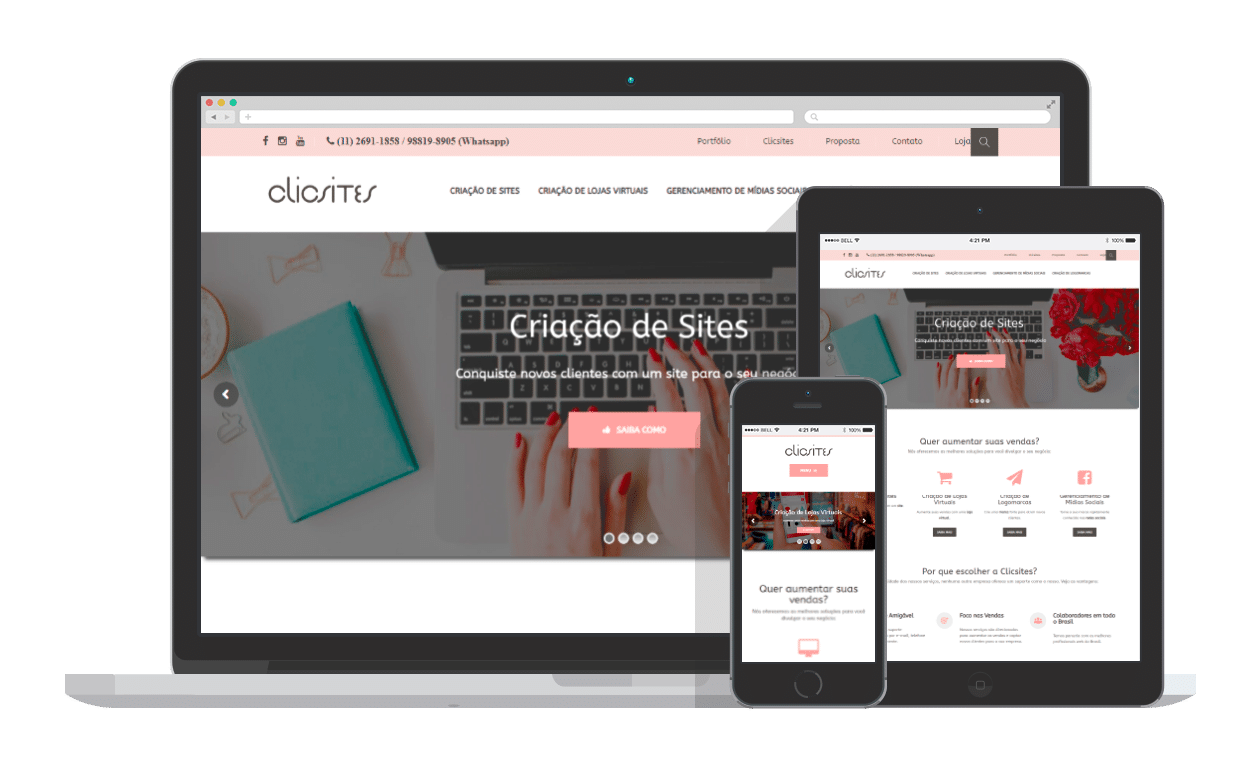 Website Responsivo por Clicsites